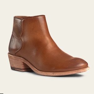 Frye Carson Piping Bootie - Cognac - Size 6